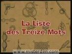 La liste des 13 mots